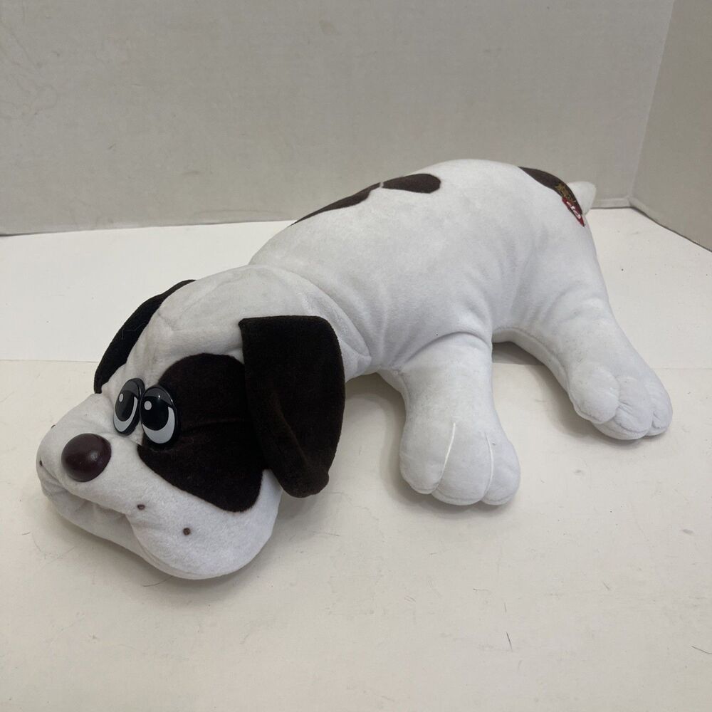 Vintage Tonka Pound Puppies Brown & White Puppy 1985 stuffed animal plush toy